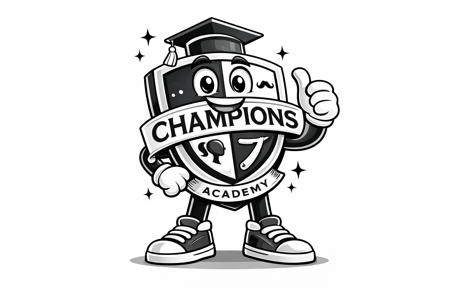 Champions Academy mascot design